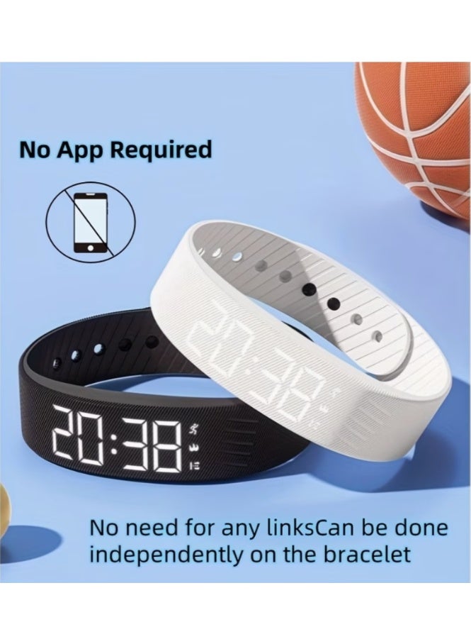 Ainawo Multifunctional Simple Fashion Unisex Electronic Watch With Alarm Clock, Pedometer, Timer, Luminous, Students Senseless Wear Fashion Sports Multifunctional Wristwatch Holiday Gift, Suitable For Any Scene Send A Hand Rope - Image 4